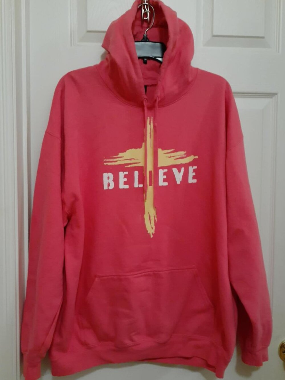 Believe Christian Cross Vintage Women Oversized Hoodie